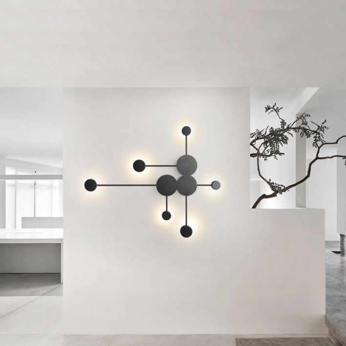 Kreisförmige Wandmontaglampe moderne Einfachheit Acrylwandhalterung für Wohnzimmer