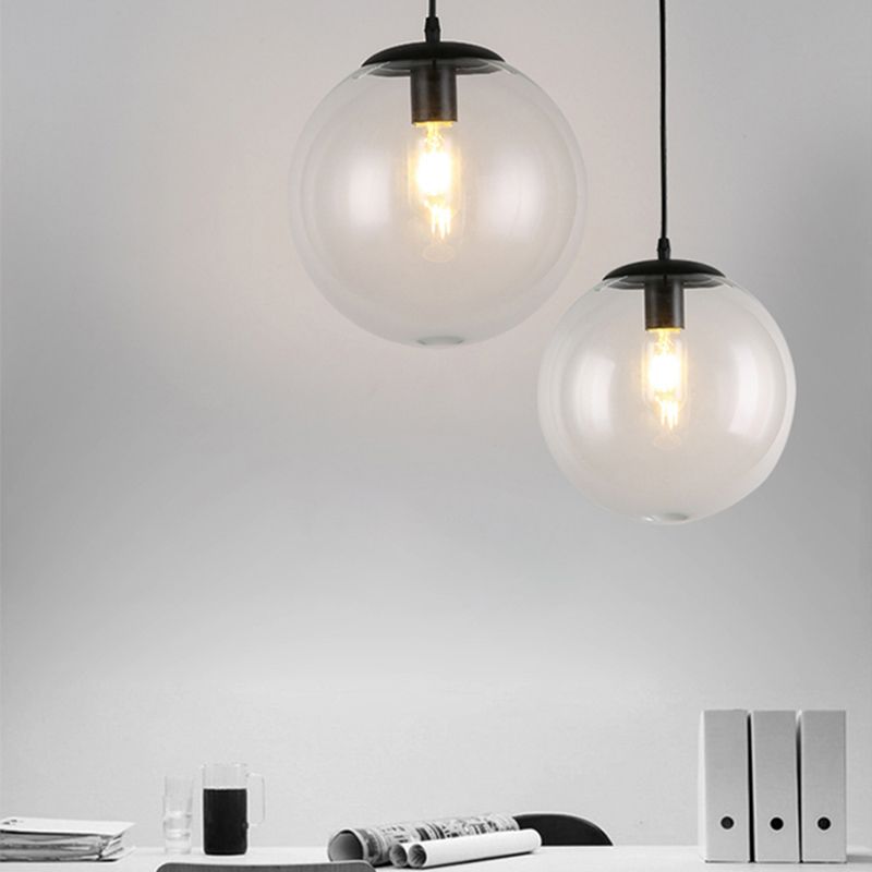 Luz de colgante industrial Pure Glass Light Room Light de dormitorio