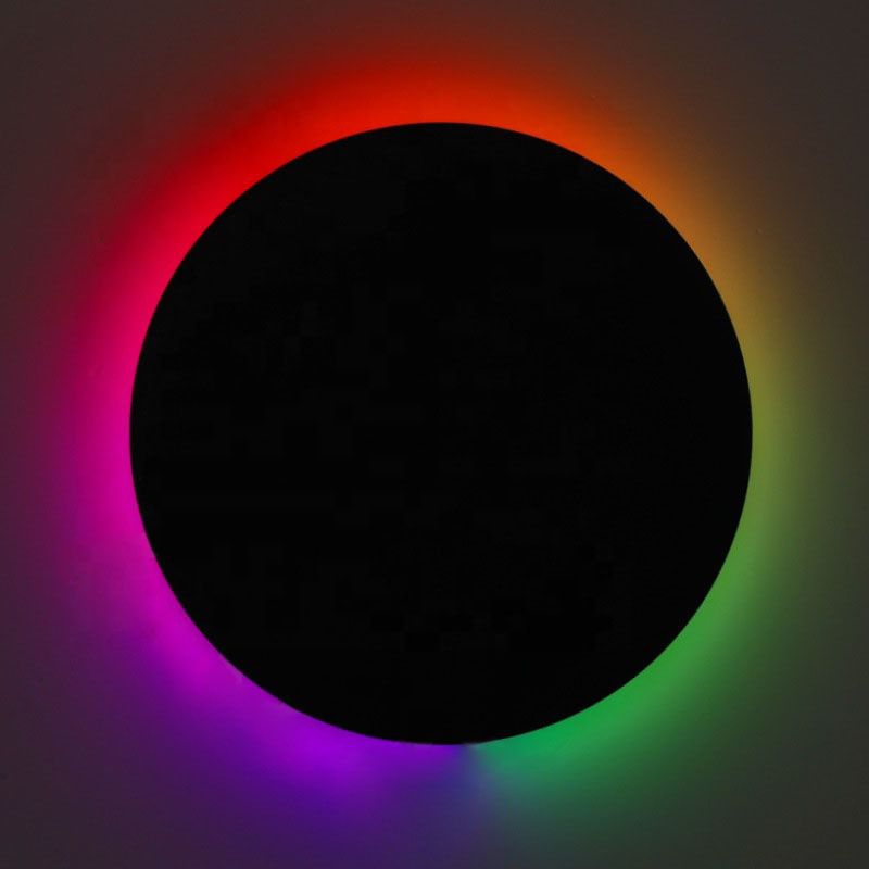 Moderner Stil runde LED-Wandlampe Metall 1-Licht-Wandhalterung Leuchte