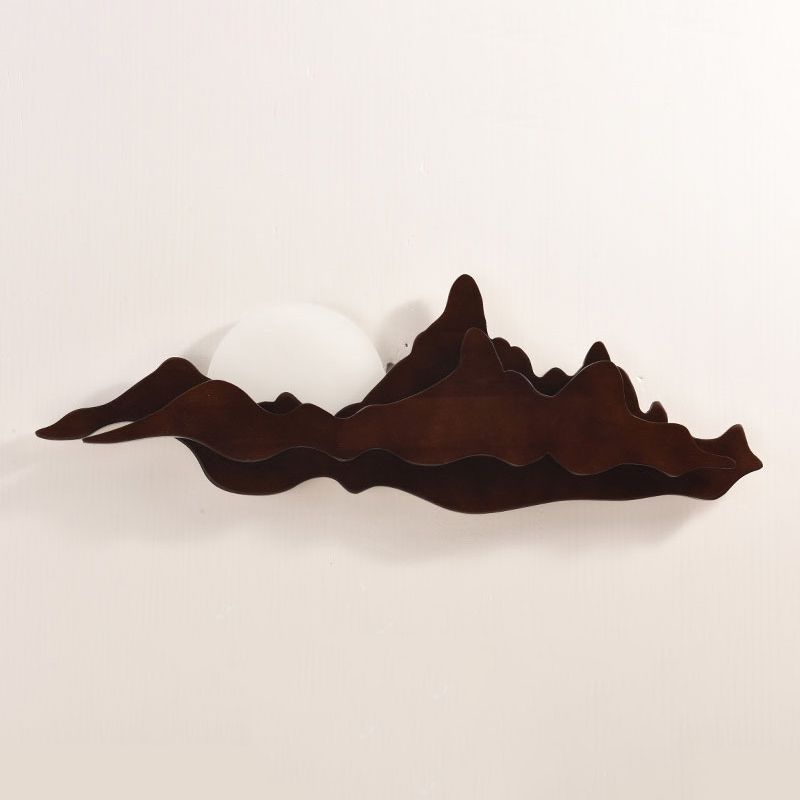 1 luci di luce unica unica in stile moderno illuminazione a parete in legno per camera da letto