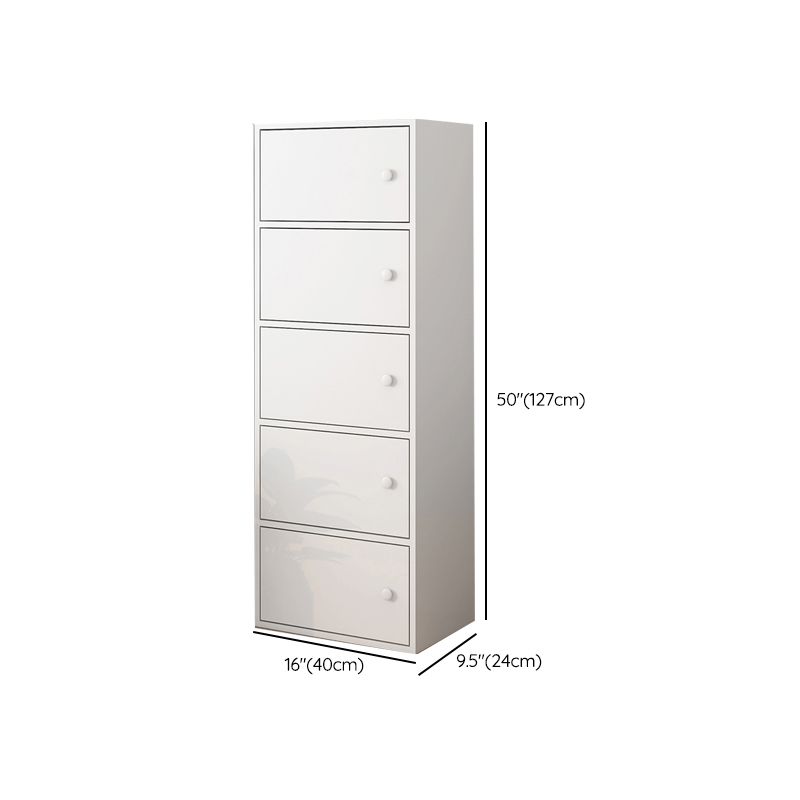 Minimalistic Rectangle Storage Cabinet with Wooden Knobs Doors