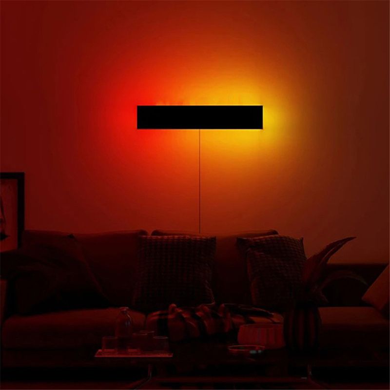 Modern Minimalist Style Rectangle Wall Mount Light Fixture Metal Wall Sconces