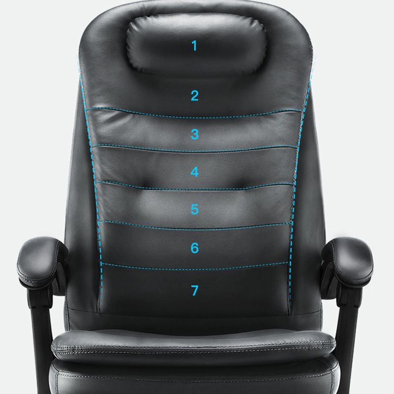Modern Office Chair Padded Arms No Distressing Leather Ergonomic Chair with Wheels
