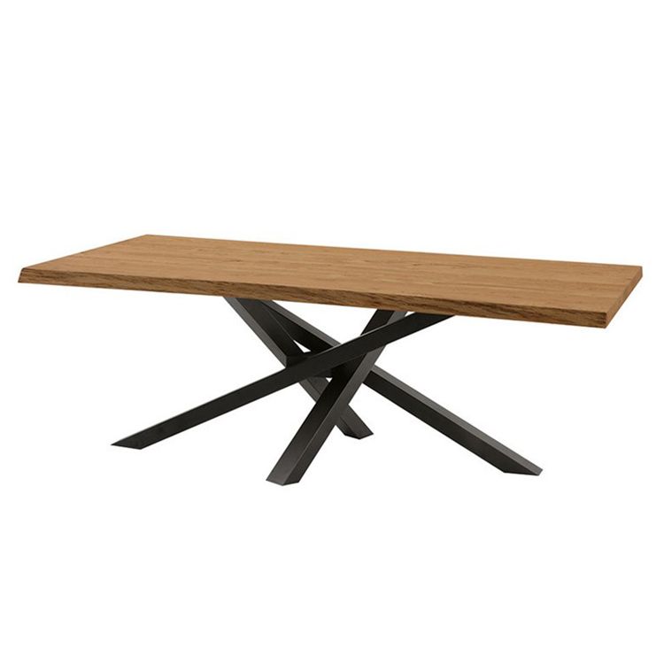 Industrial Style Rectangle Furniture Pine Solid Wood Dining Site Table