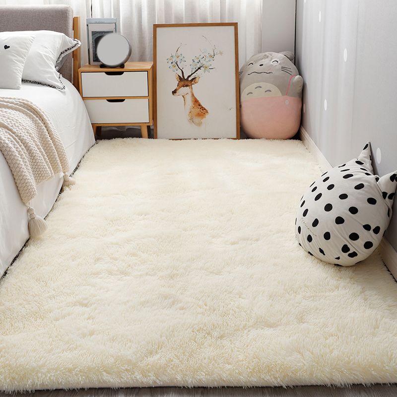 Multi Colored Bedroom Rug Casual Solid Colored Indoor Rug Polypropylene Non-Slip Backing Easy Care Area Carpet