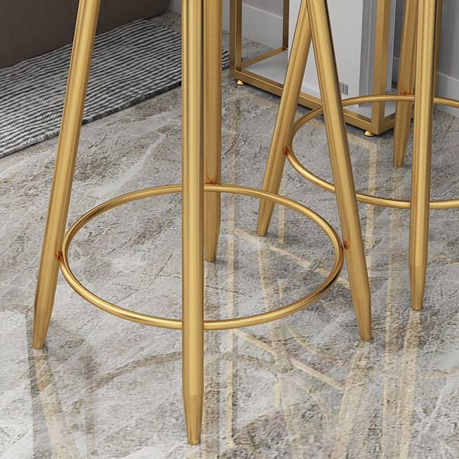 Bucket Bar Stools Metal Low Back Dining Stools with Metal Base