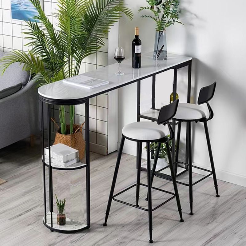 Contemporary 1/2/3 Pieces Stone Specialty Bar Table Set for Indoor