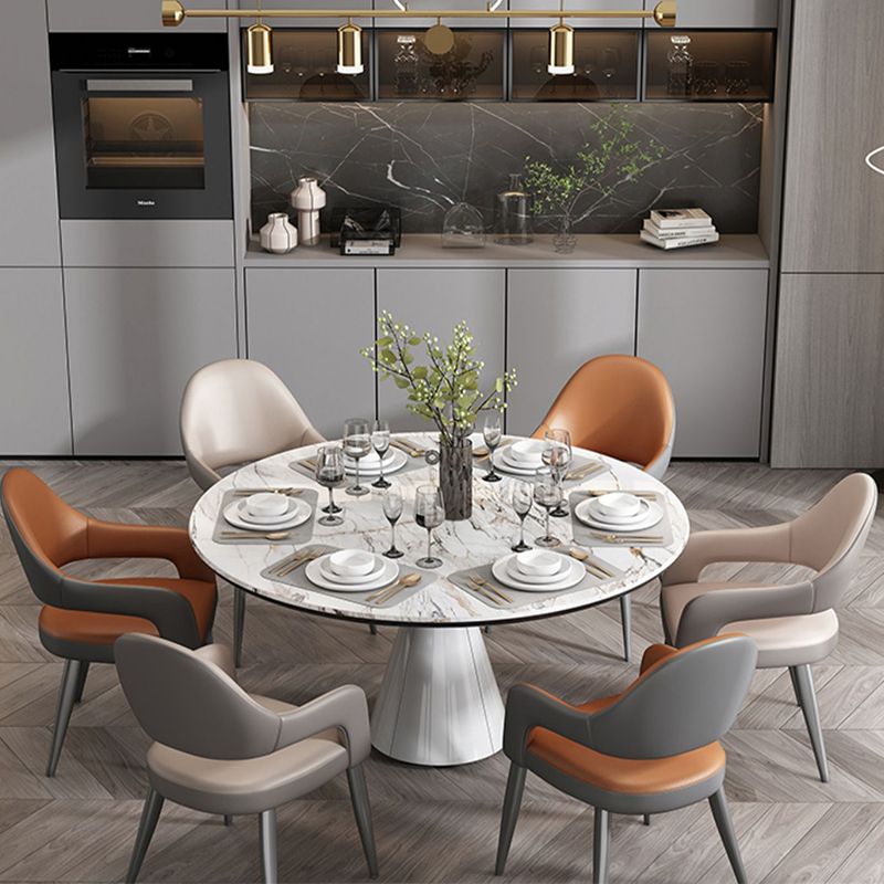 Nordic Style Metal Chair Open Back Kitchen Dining Arm Chair for Dinning Room
