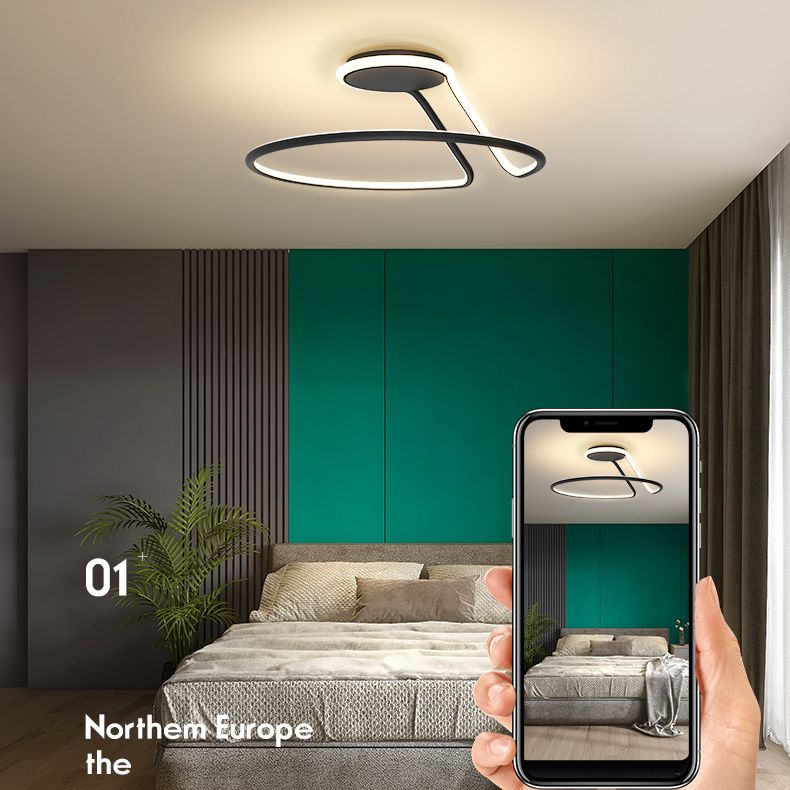 Circular Semi Flush Mounted Plafond Light