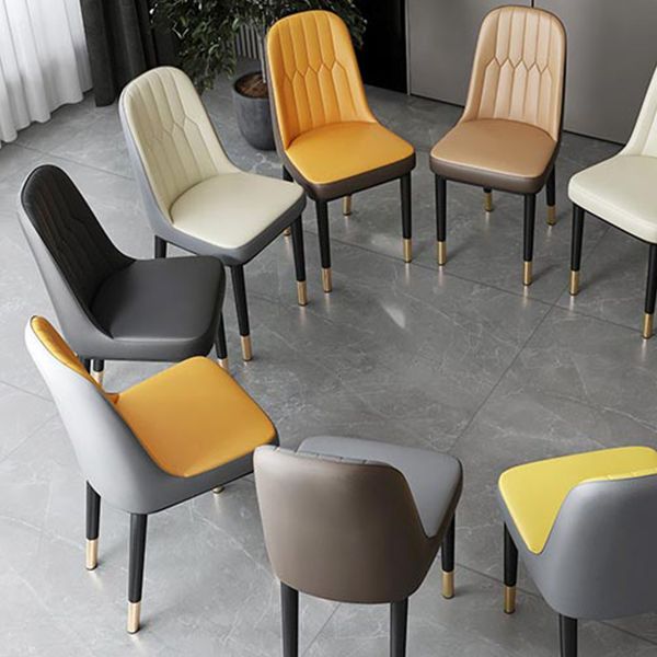 Metal de la cocina del estilo nórdico que cena la silla Parsons que cena la silla lateral sin brazos