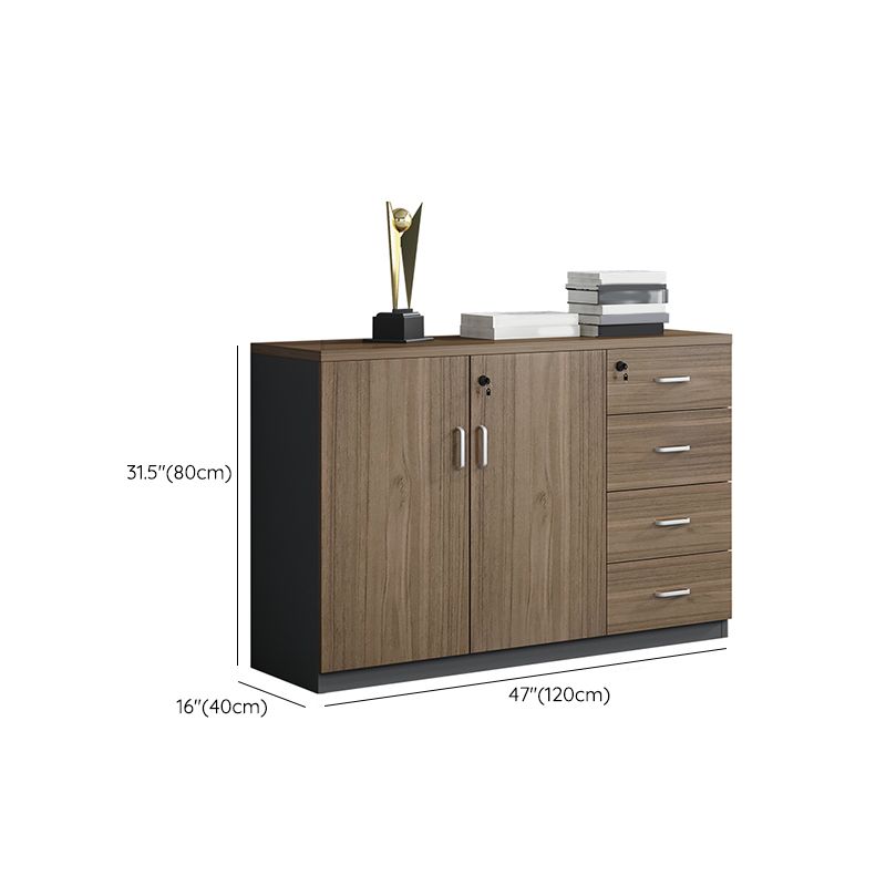 Nordic Wooden Cabinet Drawers Storage Shelves Filing Cabinet