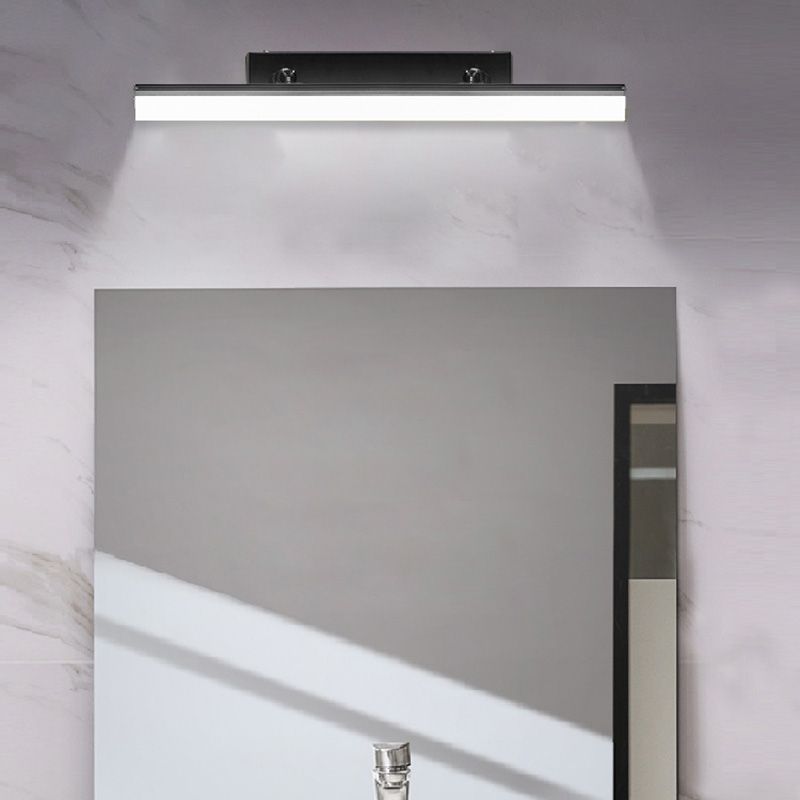 Metallausziehbare Wandlampe Nordischer Stil schwarzer LED -Spiegel Licht für Badezimmer