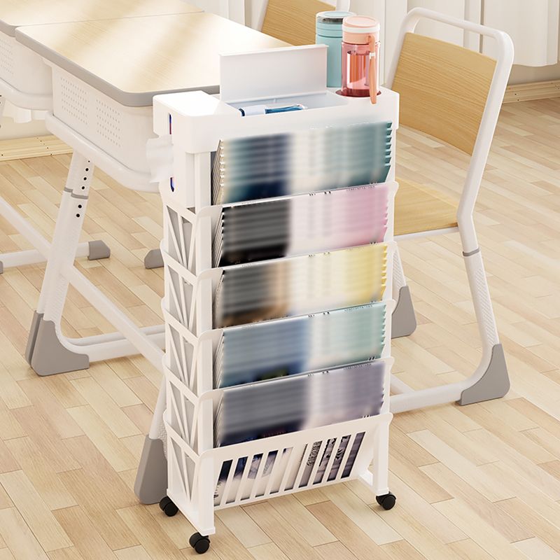 Libreria a 5 scaffali per la scala in plastica contemporanea scaffale di libri