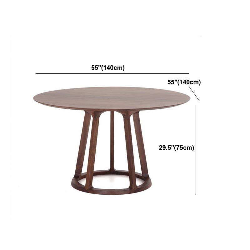 Living Room Minimalism Wood Dining Table Round Pine Dining Table