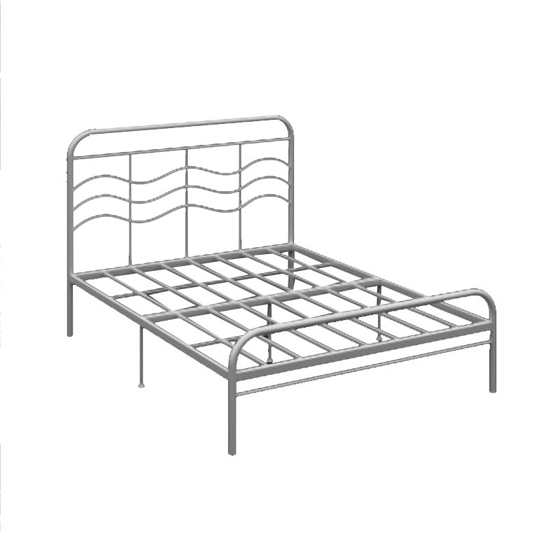 Modern and Contemporary Metal Open-Frame Headboard Princess Bed