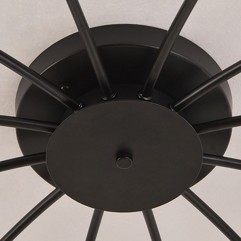 Lámpara de techo redondo de vidrio lámpara de montaje semi rasciquete led simple