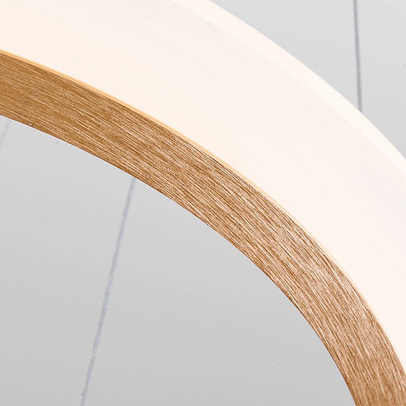 Éclairage de lustre à trois niveaux en or métal