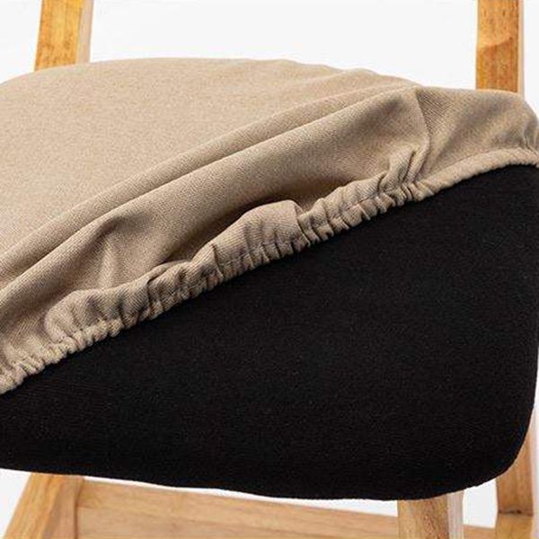 Solid Wood Armless Bar Chair Modern Low Back Bar Stool with Wooden Legs