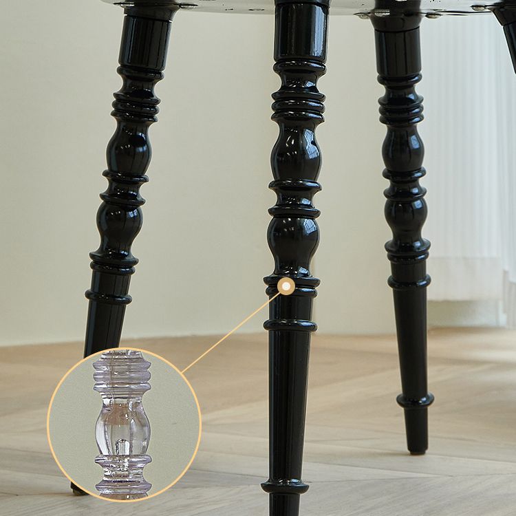 Modern Dining Room Plastic Parsons Armless Upholstered Dining Chair