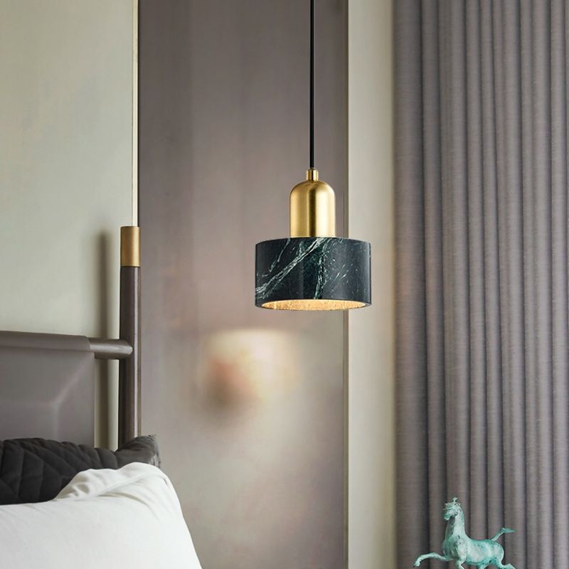 Contemporary Simple One-blub Marble Pendant Light for Bedroom Dinning Room