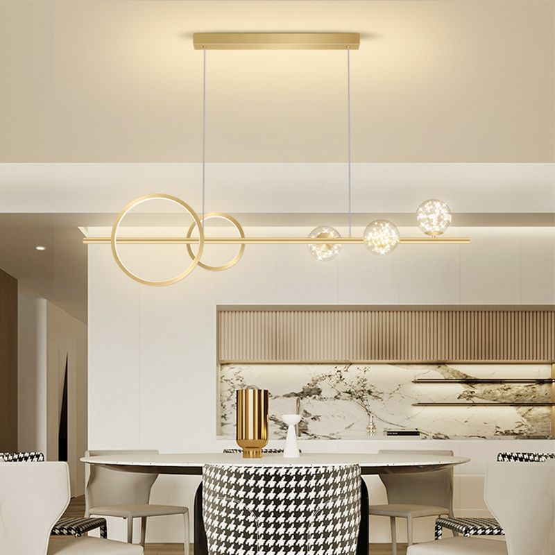 Moderne Metallanhänger Beleuchtung kugelförmiger Glas Anhängerleuchten