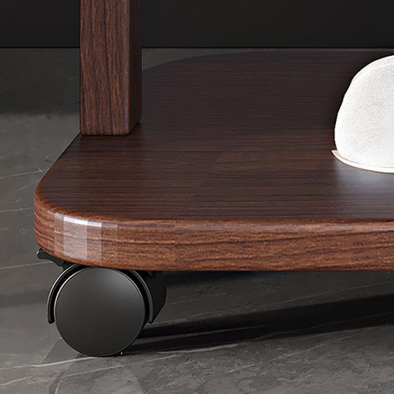 Modern Style Wardrobe Wooden Armoire with Mirror and Storage Shelves