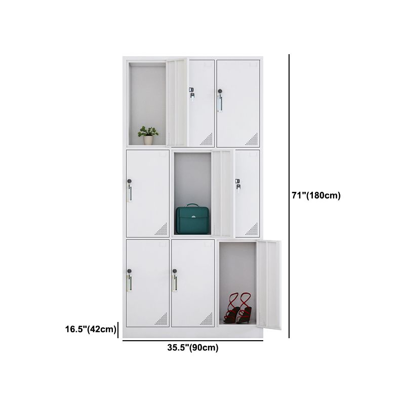 Contemporary Style Home Wardrobe Steel Wardrobe Closet with Doors