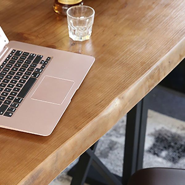 Industrial Bar Table Set 1/5 Pieces Rectangle Pine Wood Counter Table with Stools for Bar
