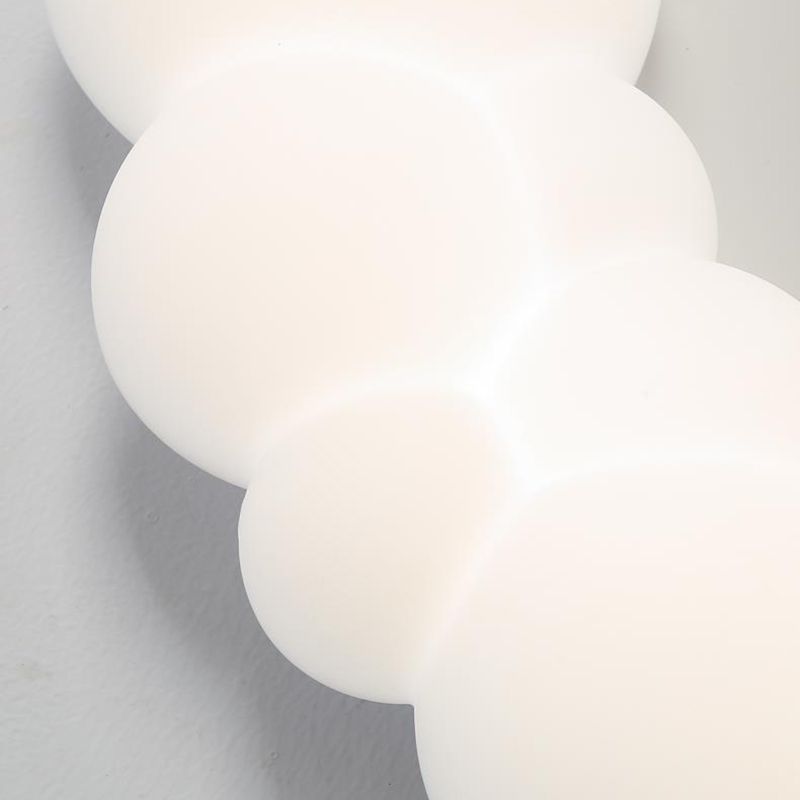 2-Light White Modernism Flush Mount Light Unique Ceiling Light with Acrylic