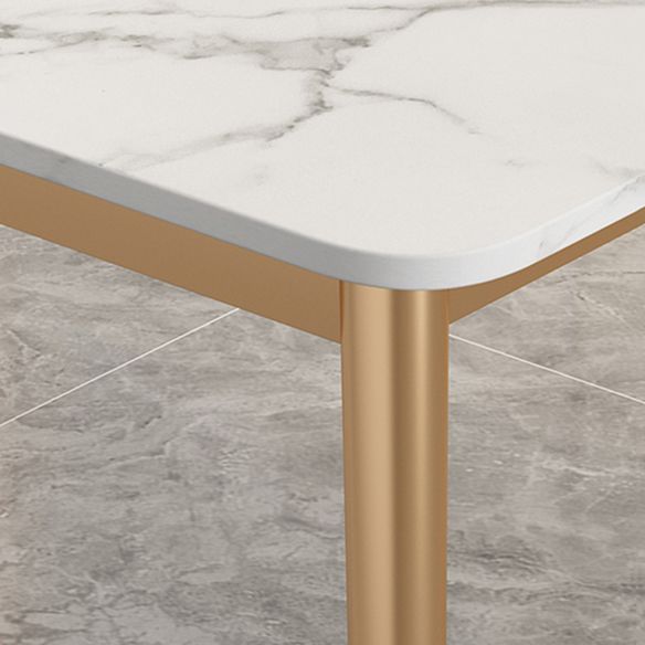 Juego de comedor de comedor estándar de piedra sinterizada moderna con mesa de comedor de cocina con 4 patas