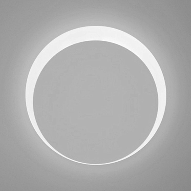 Runde Schatten Metall Wandleuchter moderner Stil Ein leichtem Lichtmontage Licht in Weiß