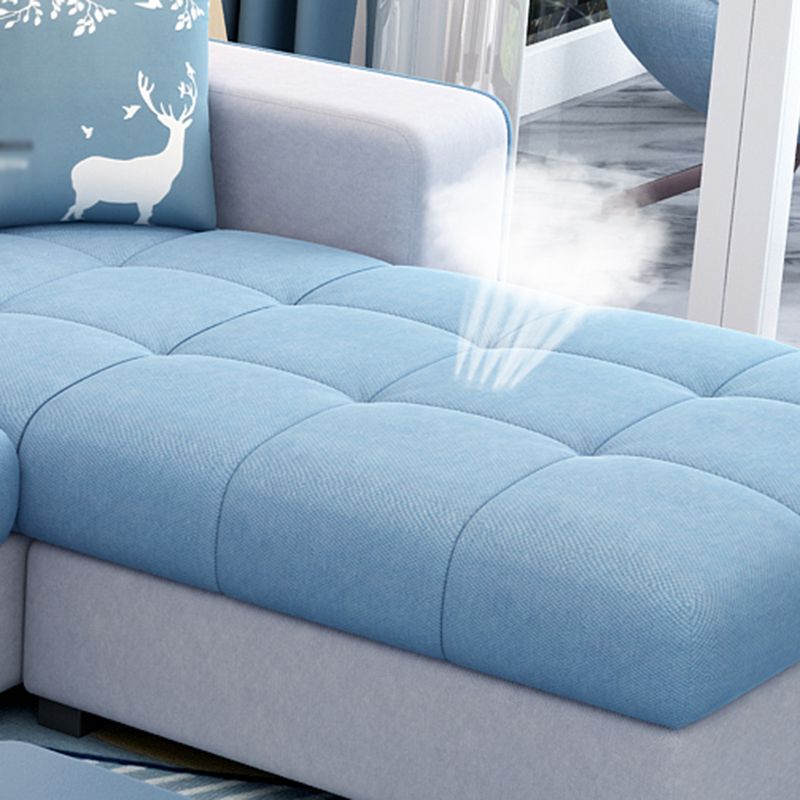 Square Arms Sectional 106.3 "L Sofá de espalda de altura con almacenamiento para apartamento