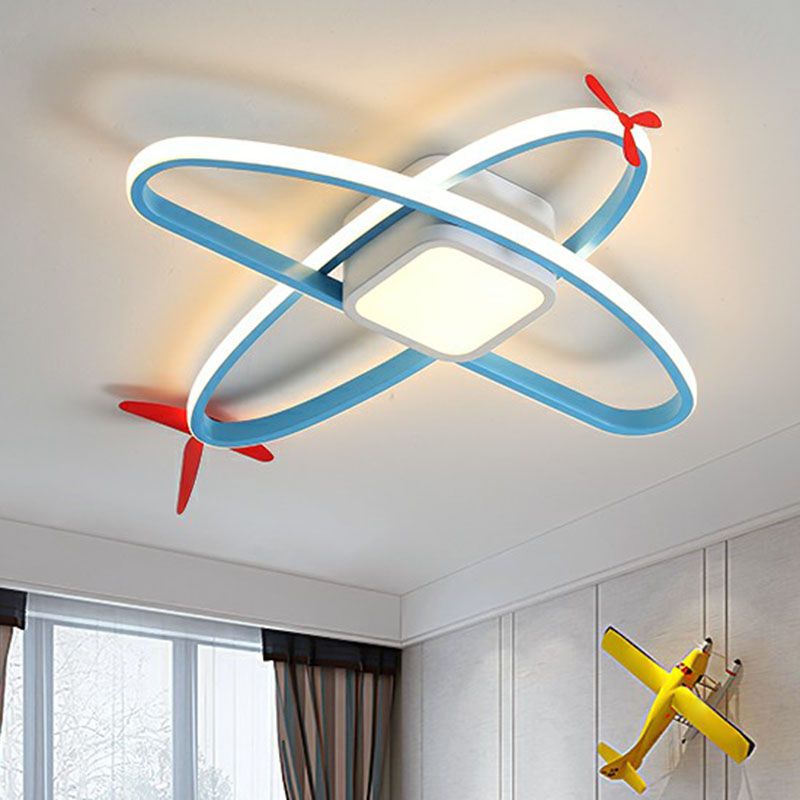 Flugzeug-Schlafzimmer-LED-Unterputz-Acryl-Unterputz-Deckenleuchte für Kinder in Blau