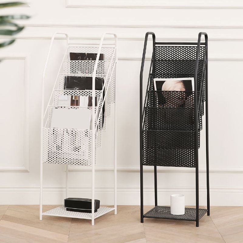 Urban Bookshelf Closed Back Metal Vertical Shelf for Living Room