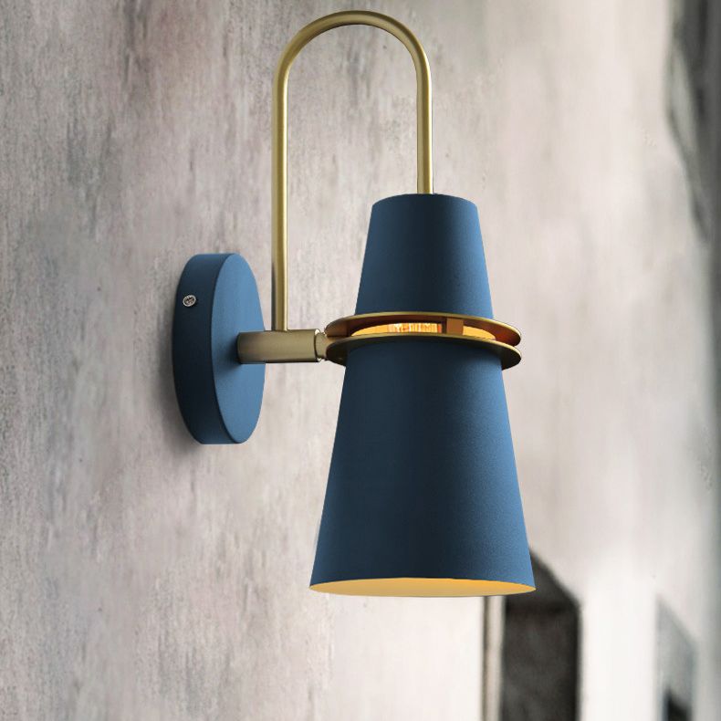 Metal Goose neck Wall Lighting Nordic Macron Bedroom bedside Wall Lamp Hotel Bedroom aisle Background