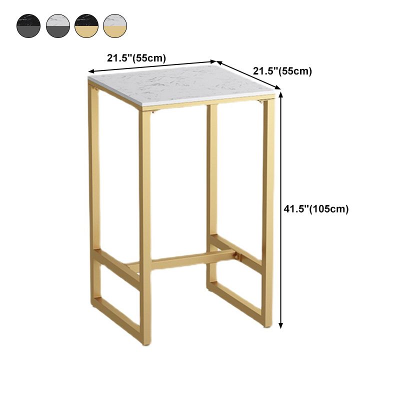 Stone Bar Dining Table Contemporary Bar Table with Trestle Base