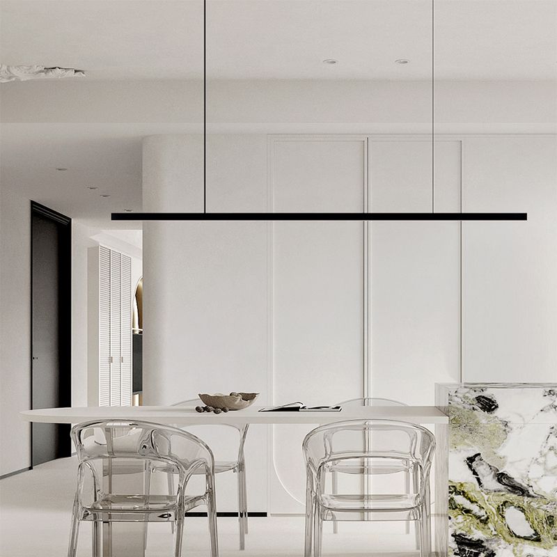 Minimalism Hanging Light Linear Island Light Fixture for Dining Room