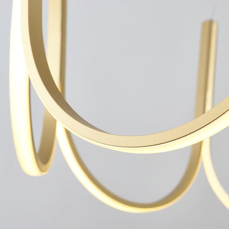 Modern Style Simplicity Line Chandelier Acrylic LED Pendant Light for Living Room