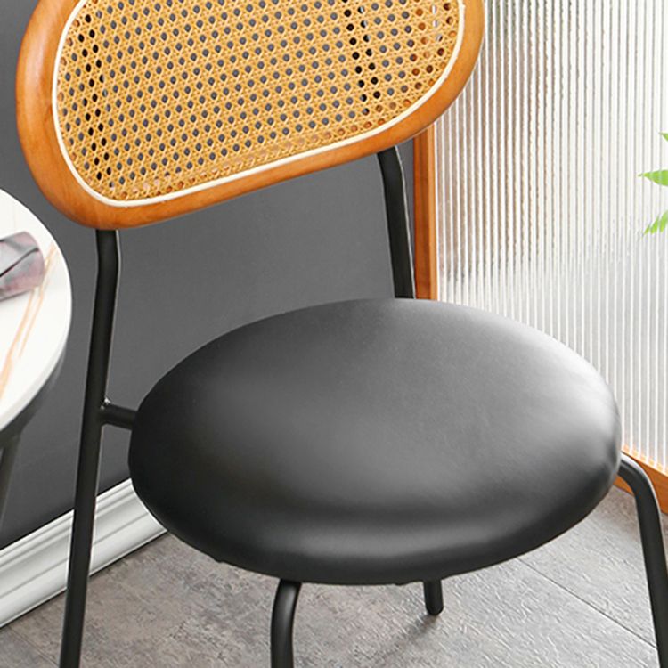 Ensemble de chaises en métal de style contemporain, chaises latérales à dossier ouvert pour cuisine et salle à manger