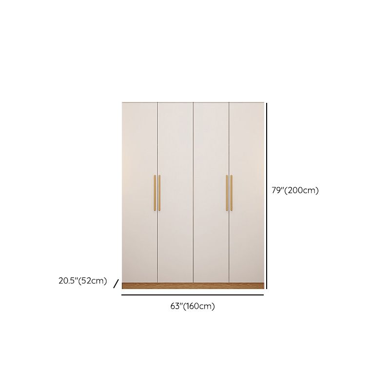 Contemporary Style Wardrobe Wooden Bedroom Closet with Hinged Door