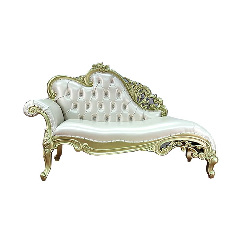 Traditional Upholstered Chaise Lounge Couch with Arms Chaise Lounge Chair