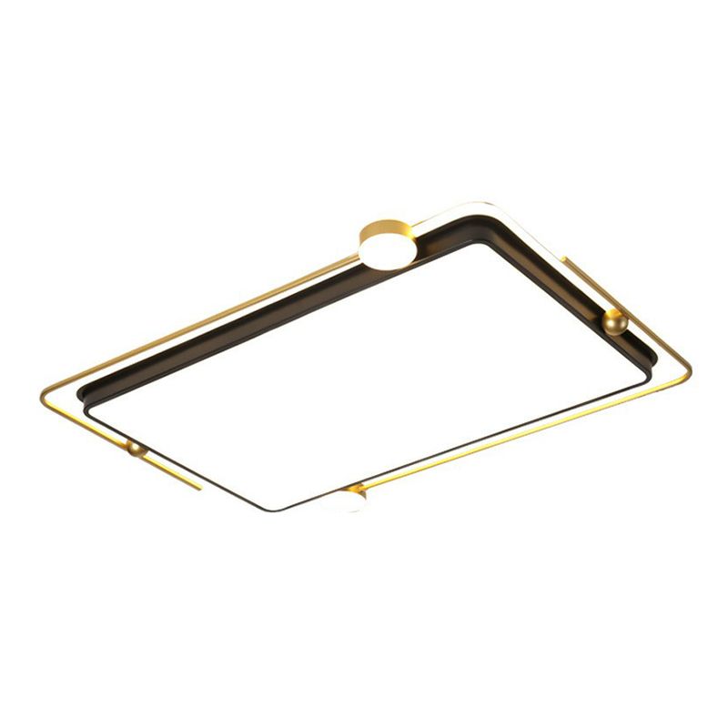 Luz de techo geométrico Luz de techo de metal contemporáneo Iluminación de montaje de LED de montaje en oro-Negro