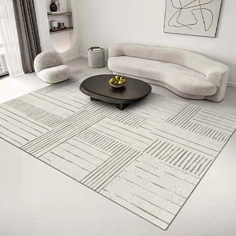 Simplicity Area Rug Polyester Indoor Carpet Stain Resistant Rug for Living Room Decoration