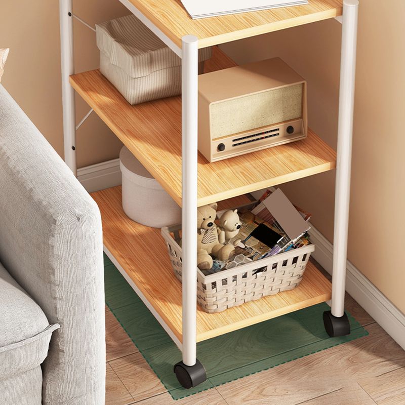 3-Shelf Bookcase Wooden and Metal Shelf Bookcase for Home Office