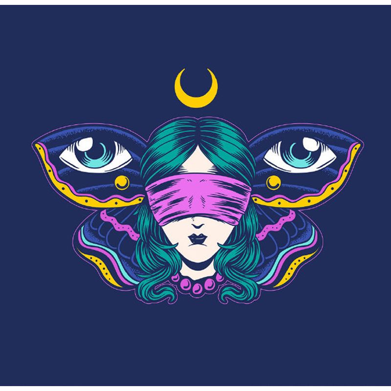 Illustration Magical Pattern Wall Mural Giant Wall Covering for Dining Room, Custom