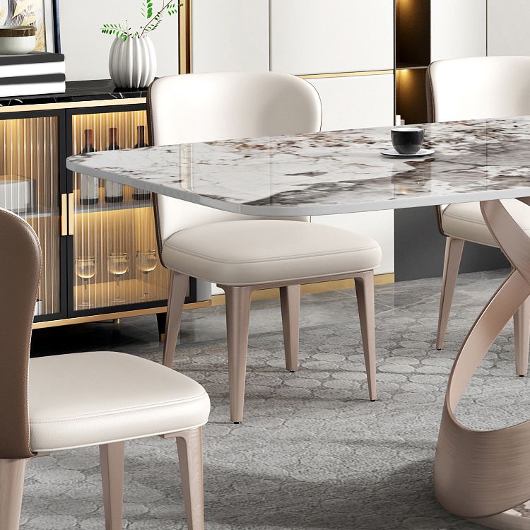 Rectangle Dining Set 1/4/5/7 Pieces Luxurious Sintered Stone Top Dinette Table Set