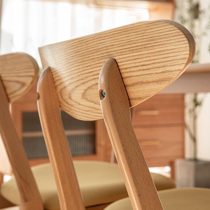 Contemporary Wooden Indoor Open Back Dining Side Chair of 16'' Wide Dining Chair