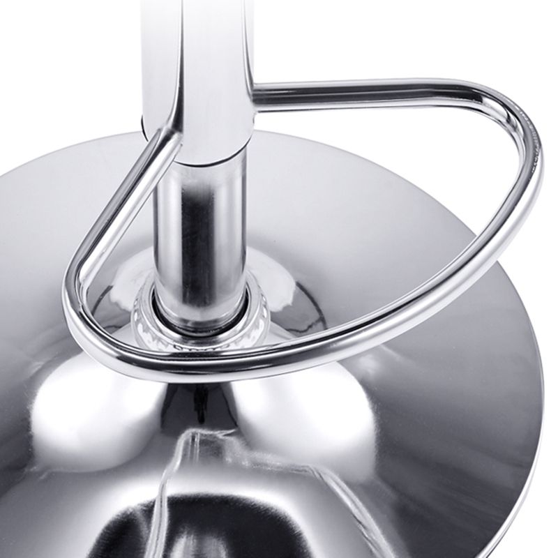 Scandinavian Metal Stool Faux Leather Counter Stool in Matte Finish for Indoor