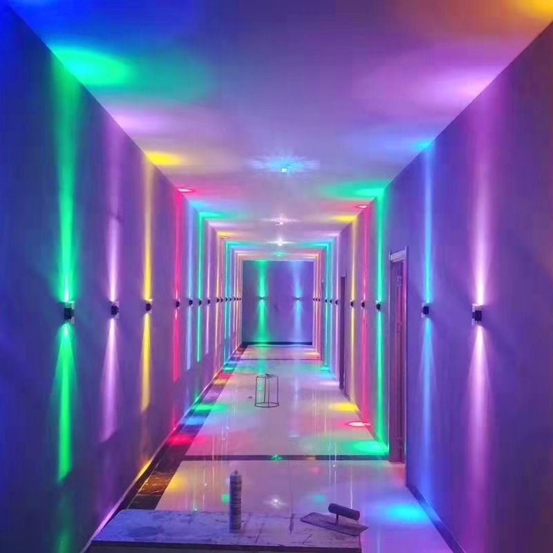 Half Cylinder Shade Wall Lighting Modern Style Metal 2 Lights Sconce Lamp in Chrome