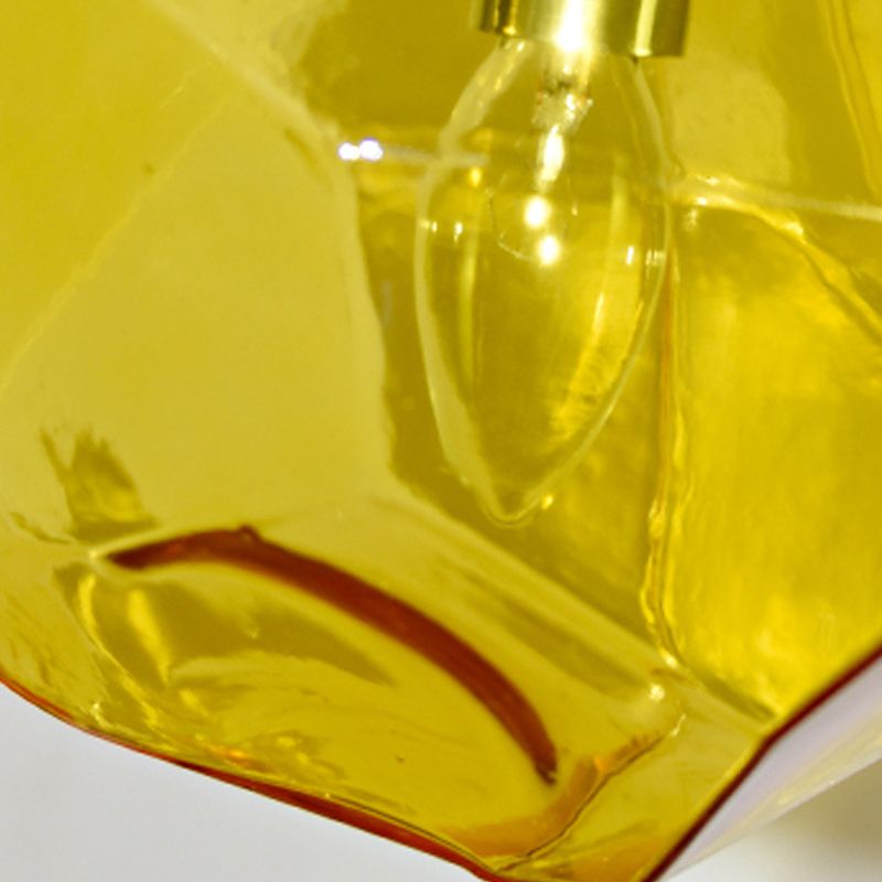 Diamant en verre petit pendentif moderniste suspendu luminaire pour chambre à coucher